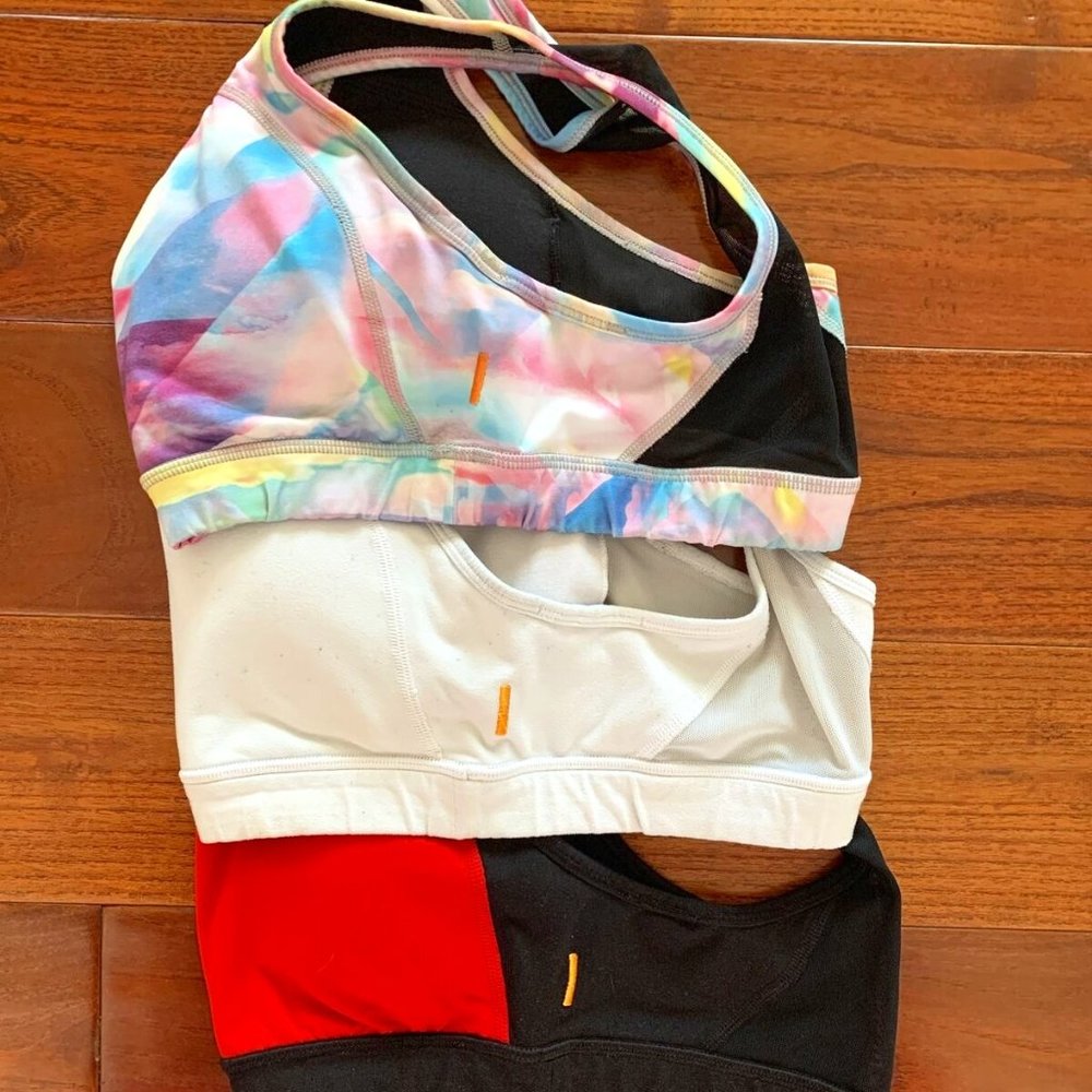 LUCY Racer Back Sports Bra Lot three Size Small Activewear Women's Padded Mesh